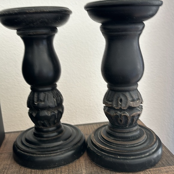 2 light weight wood candle holders - Picture 5 of 5